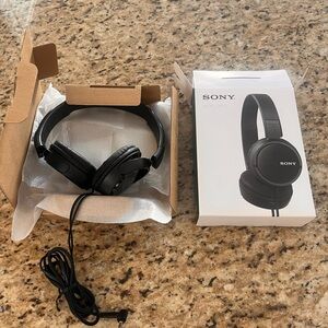 Sony MDR-ZX110 Black Stereo Headphones